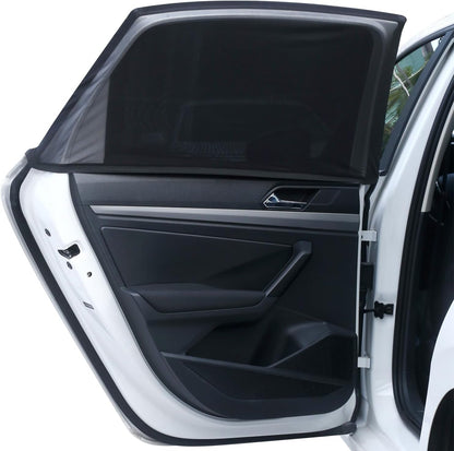 Car Window Shades, Elastic Mesh Car Rear Side Window Screen Cover Sun Shades Mosquito Net, Fit 96% of Cars, Suvs, Reduce Sun Rays,Sun Glare, Privacy Protection