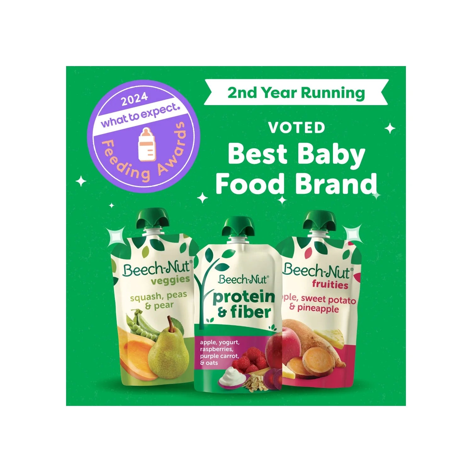 Veggies Stage 2 Baby Food, Pumpkin Zucchini & Apple, 3.5 Oz Pouch (12 Pack)
