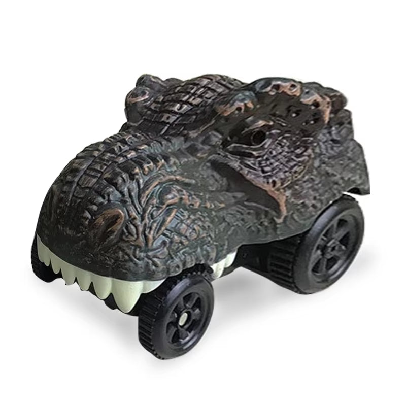 Dinosaur World Track Racing Track Toy Set Dinosaur Railway Toy Car Educational Bend Flexible Race Track Flash Light Car Toys Boy