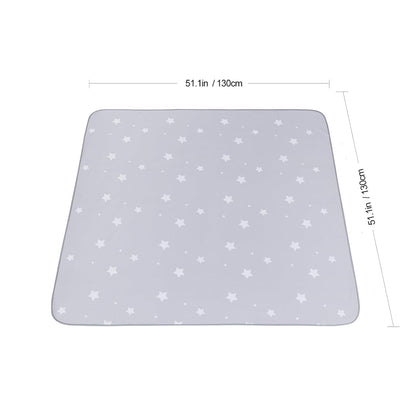 Splat Mat for under High Chair/Arts/Crafts,  Washable Baby Spill Mat Waterproof Anti-Slip Floor Splash Mat, Portable Play Mat and Table Cloth (Star, 51")