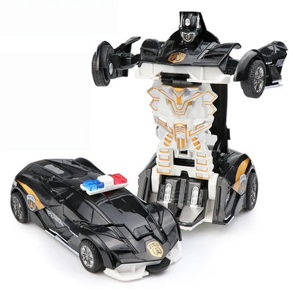 Mini 2 in 1 Car Toys One-Key Deformation Car Toys Automatic Transformation Robot Model Car Diecasts Toy Boys Gifts Children Toy