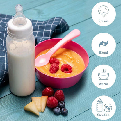 Baby Food Maker Baby Food Processor Puree Blender Multi-Function Steamer Grinder Blender, Baby Food Warmer Mills Machine, Constant Temperature 24H, Auto Cooking & Grinding