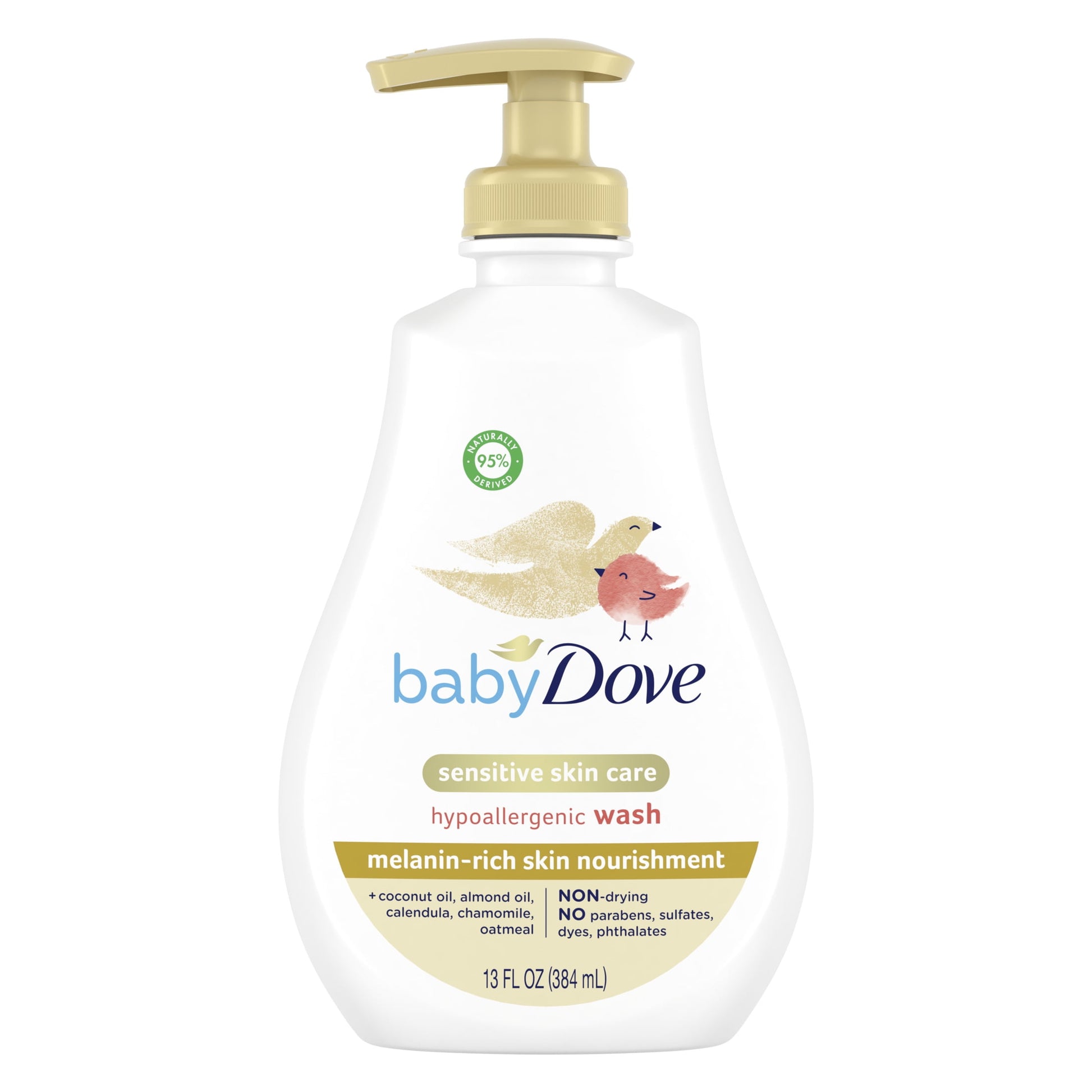 Melanin-Rich Skin Nourishment Hypoallergenic Body Wash Newborn Senstive Skin, 13 Oz