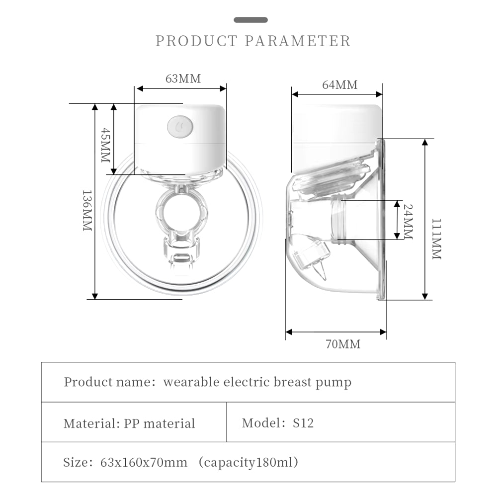 Hands Free Electric Breast Pumps Mother Milk Extractor Portable Breast Air Pump Wearable Wireless Breast Pump UV Disinfectable