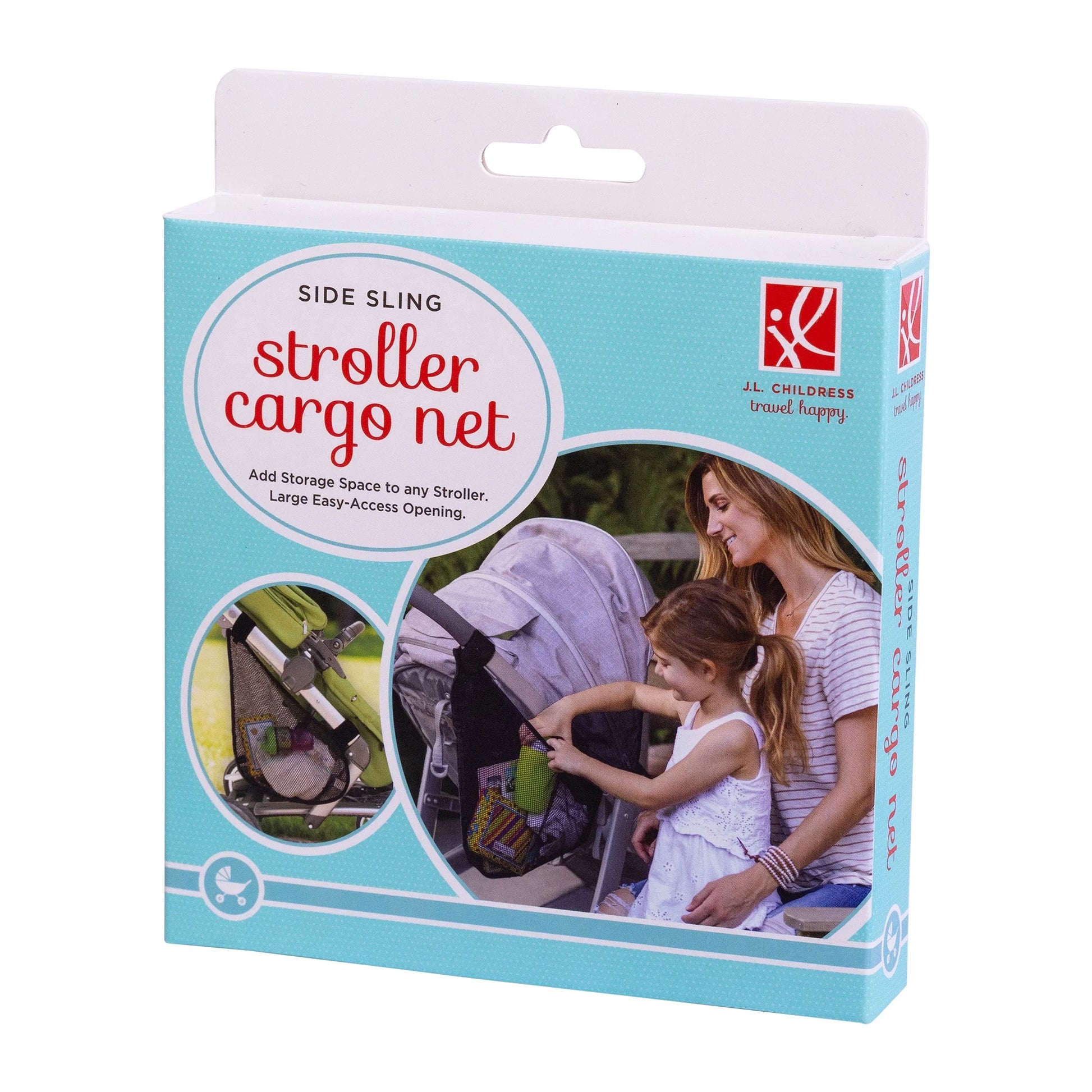 Side Sling Stroller Cargo Net, Stroller Organizer and Storage
