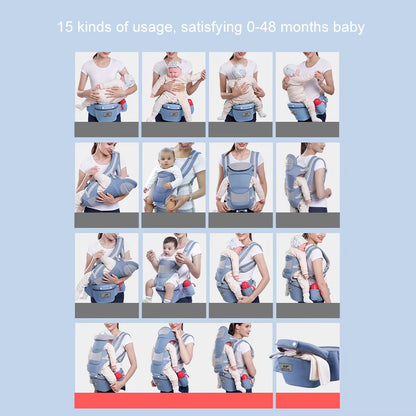 Baby Carrier Waist Stool with Storage Bag Kangaroo Shoulder Swaddle Sling Infant Kid Wrap Ergonomic Backpack Hipseat