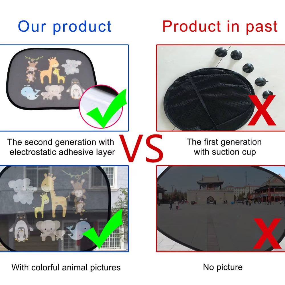 Universal Car Sunshade Side Window Windscreen Roof Window for Children Adults Adsorption Sunshade Cover