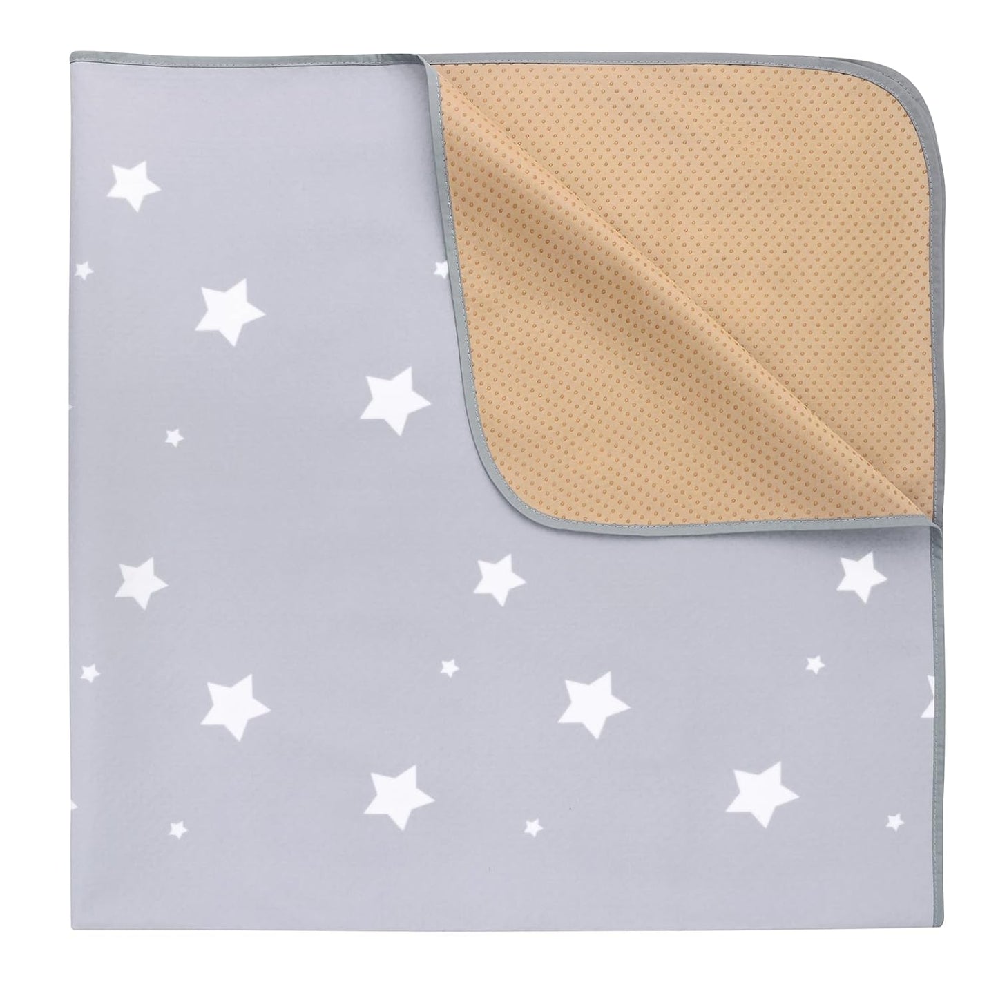 Splat Mat for under High Chair/Arts/Crafts,  Washable Baby Spill Mat Waterproof Anti-Slip Floor Splash Mat, Portable Play Mat and Table Cloth (Star, 51")