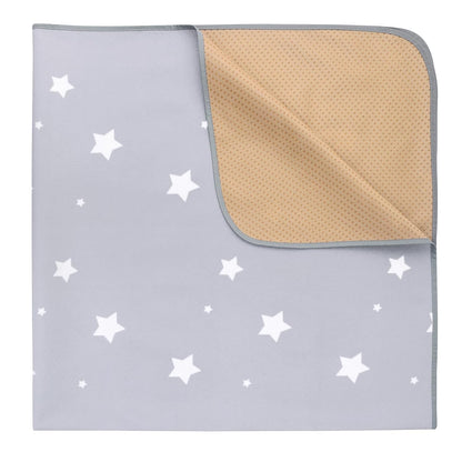 Splat Mat for under High Chair/Arts/Crafts,  Washable Baby Spill Mat Waterproof Anti-Slip Floor Splash Mat, Portable Play Mat and Table Cloth (Star, 51")