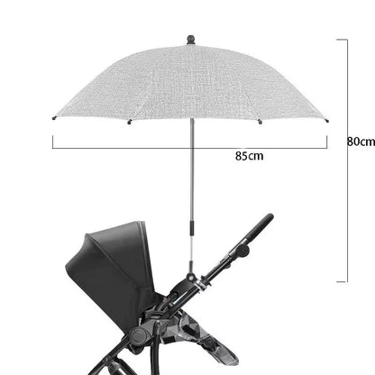 Baby Stroller Folding Umbrella UV Sun Rain Protection Parasol 360 Degrees Adjustable Universal Stroller Sunshade Canopy Coverbab