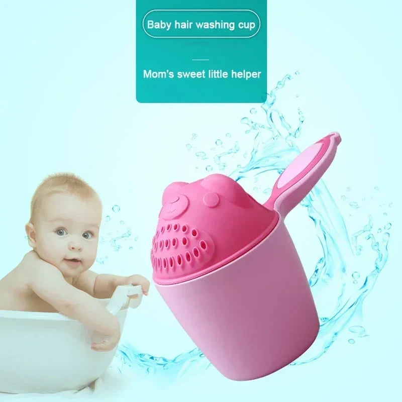 Baby Bath Caps Toddle Shampoo Cup Children Bathing Baby Shower Spoons Child Washing Hair Cup Kids Bath Tool Silicone Caps