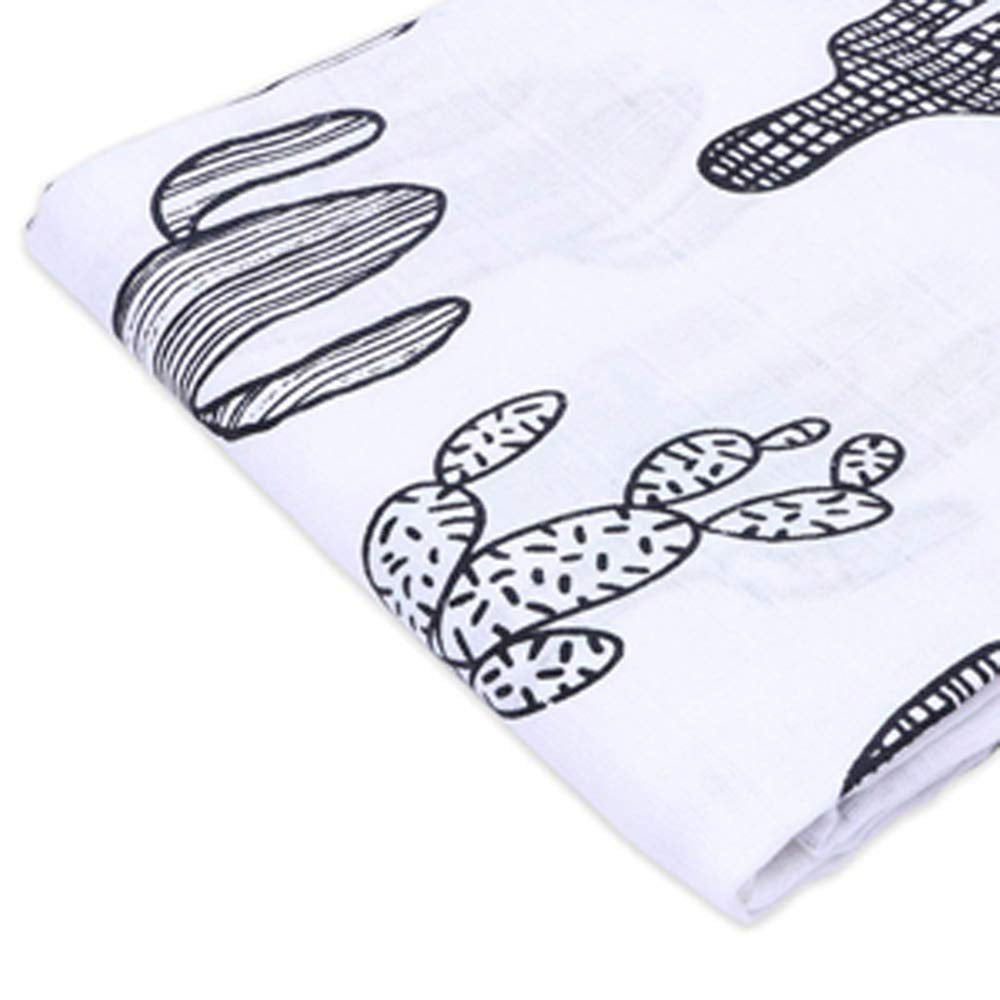Cactus Muslin Swaddle Blankets Cotton Baby Swaddle Wrap Floral Print Burping Cloth & Stroller Cover Baby Blanket