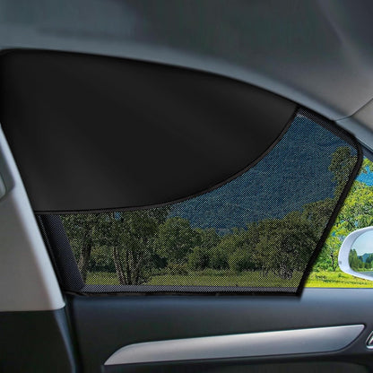 2 PCS Car Window Shades, 27.56"×19.68" Magnetic Double Layer Car Side Window Sun Shades with Full Shade/Half Shade, Front Window Covers for Driver,Car Accessories