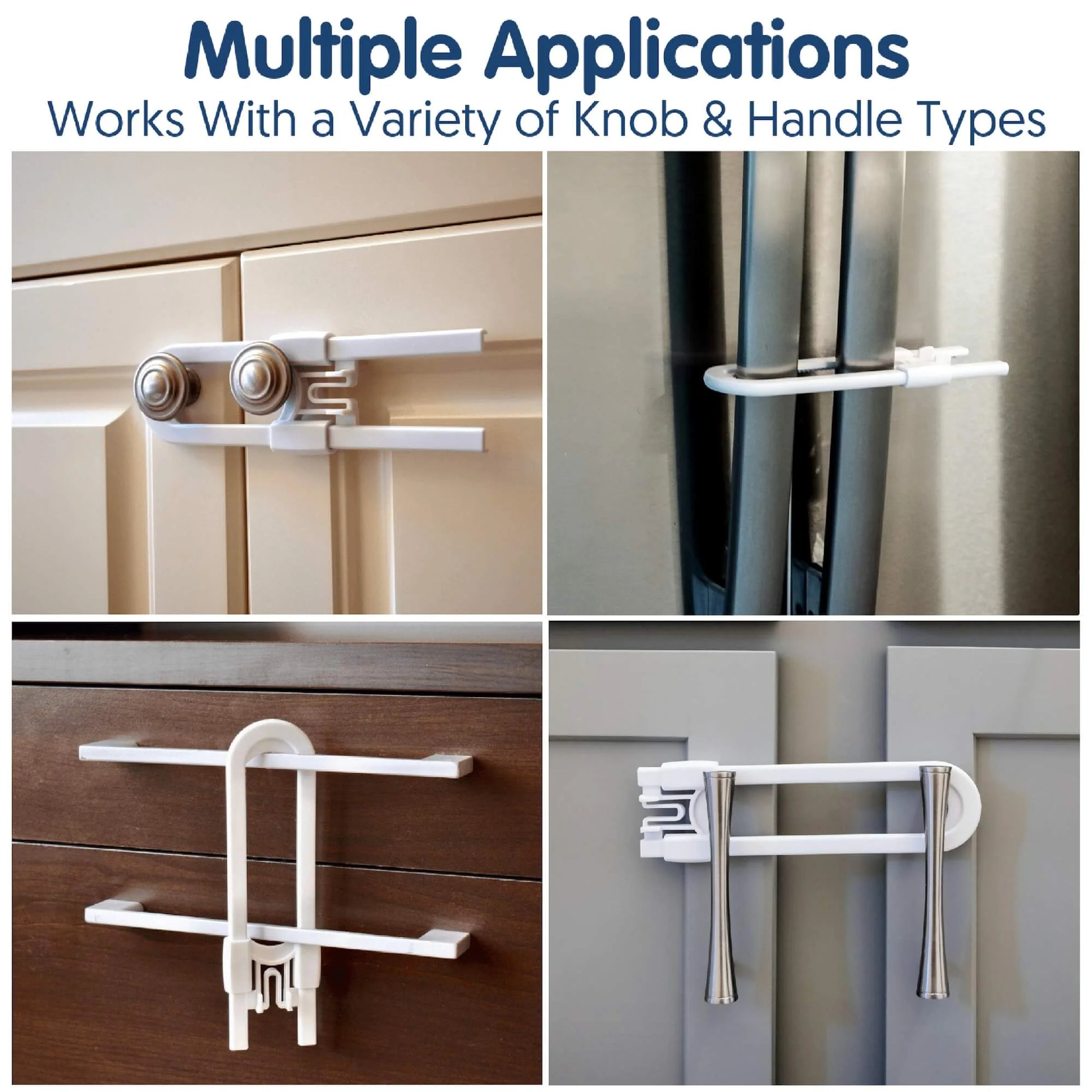 Sliding Child Safety Cabinet Locks (6 Pack) | Baby Proof Cabinet Locks