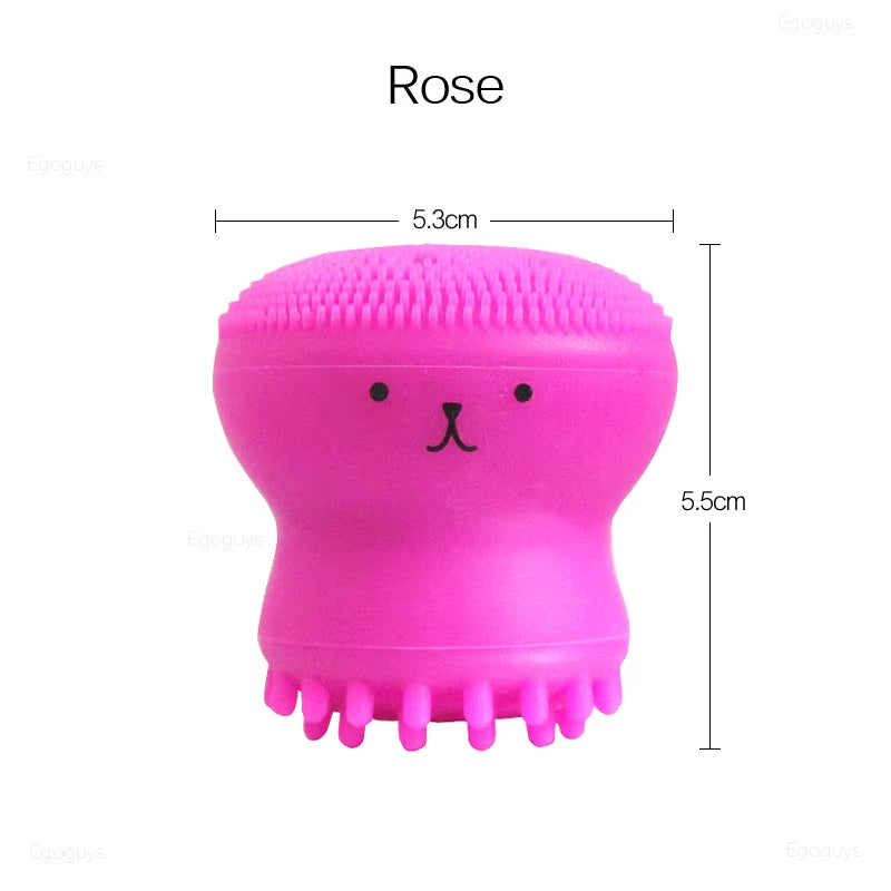 1PC Silicone Cleaning Brush Facial Brushes Baby Bath Massage Pad Face Skin Cleaner Pore Deep Cleansing Brushes Shower Scrub Tool