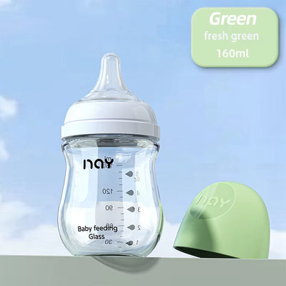 Glass Bottles Newborn Feeding Bottles 80ML/160ML Baby Bottle Anti-Flatulence Milk Feeding Bottles Infant BPA Free
