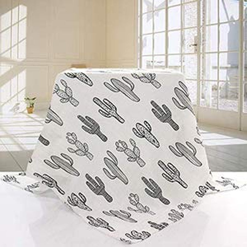 Cactus Muslin Swaddle Blankets Cotton Baby Swaddle Wrap Floral Print Burping Cloth & Stroller Cover Baby Blanket