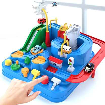 Racing Rail Car Model Educational Toys Children Track Adventure Game Brain Mechanical Interactive Train Animals Space Rocket Toy