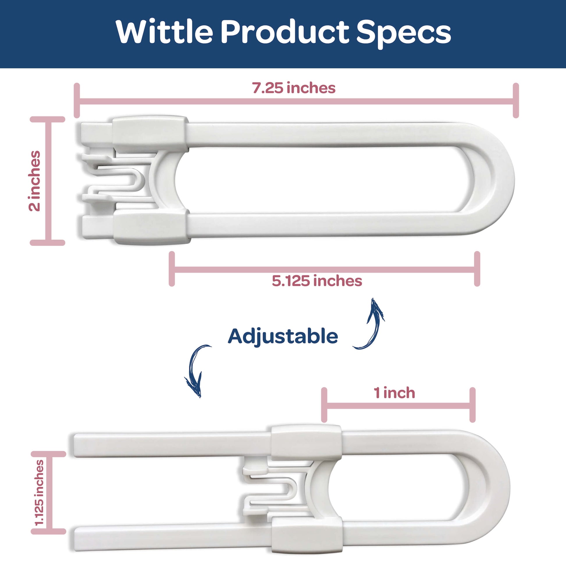 Sliding Child Safety Cabinet Locks (6 Pack) | Baby Proof Cabinet Locks