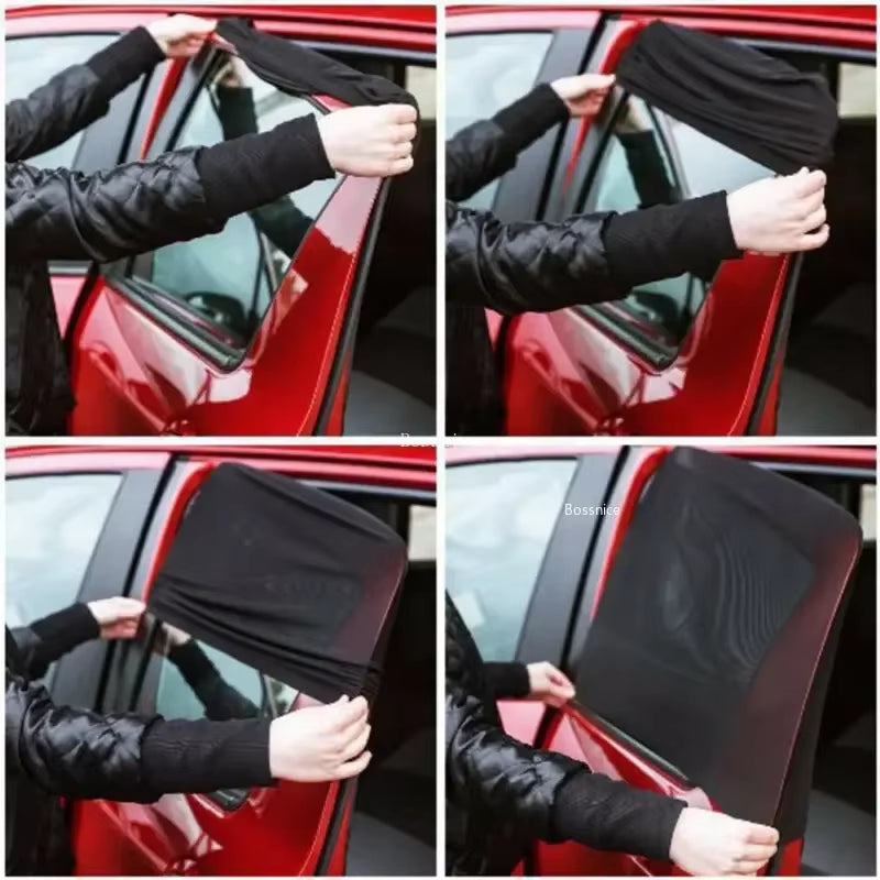 2Pcs Universal Car Styling Accessories Sun Side Window Shade Curtain Rear Window Cover UV Protection Sunshade Visor Shield