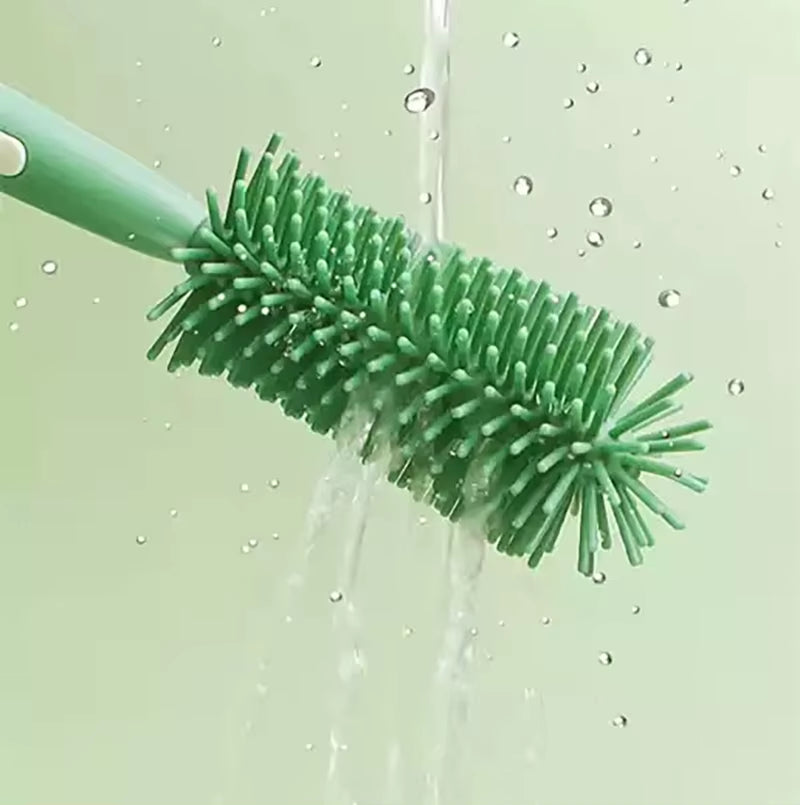 Baby Bottle Brush 360 Degree Baby Silicone Cup Bottle Cleaning Brushes Set Andheld Soft Head Food Grade Brushes