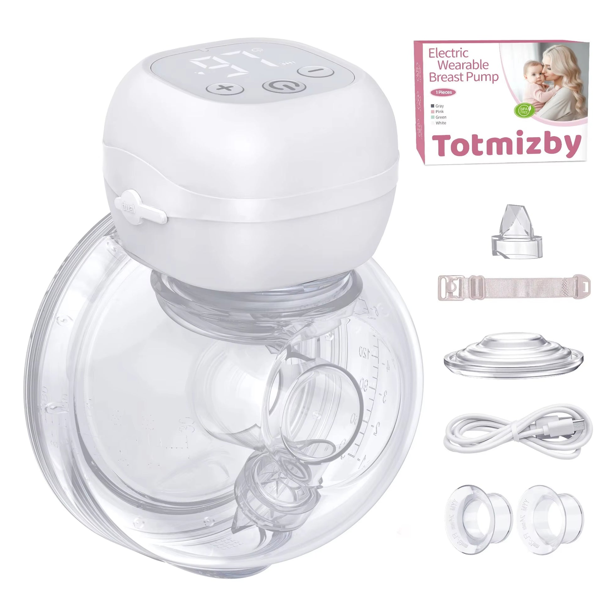 Electric Breast Pumps, 12 Levels & 3 Modes Wearable Breastpump Hands Free BPA Free LCD Display, Painless Wireless Breastfeeding
