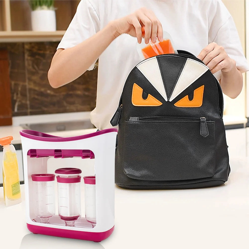 Squeeze Station Puree Pouches Maker, Homemade Baby Food Storage Containers, BPA Free