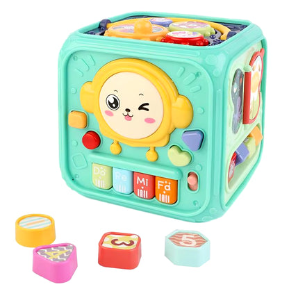 Montessori Learning Toys Activity Musical Cube Developmental Montessori Learning Music Activity Cube Toys for Kids Children