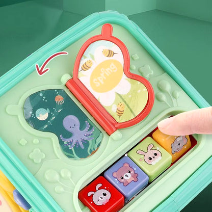 Montessori Learning Toys Activity Musical Cube Developmental Montessori Learning Music Activity Cube Toys for Kids Children