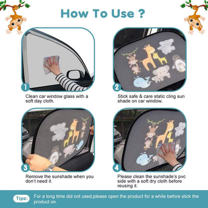 Universal Car Sunshade Side Window Windscreen Roof Window for Children Adults Adsorption Sunshade Cover