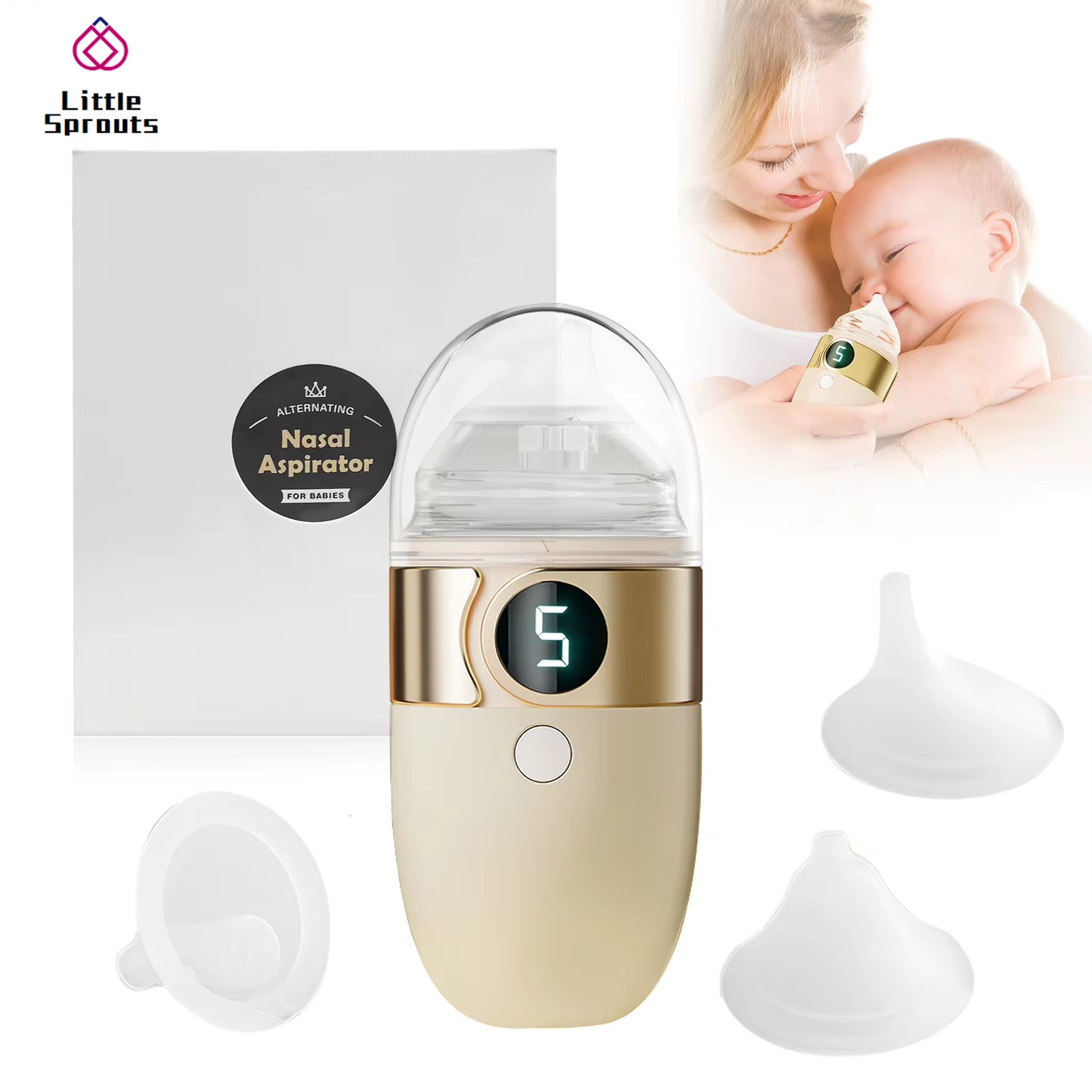 New Upgrade Baby Electric Nasal Aspirator Nose Suction Device with Completely Silent Maximum 18 Liters Super Strong Suction