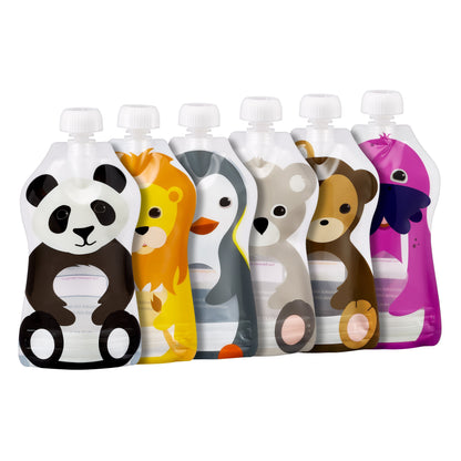 Reusable Food Pouch | Large 6 Pack - 5 Oz.