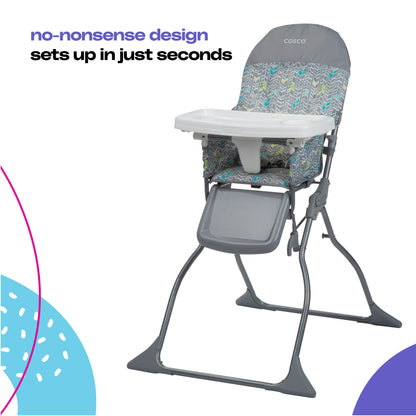 Simple Fold High Chair, Noir Dot