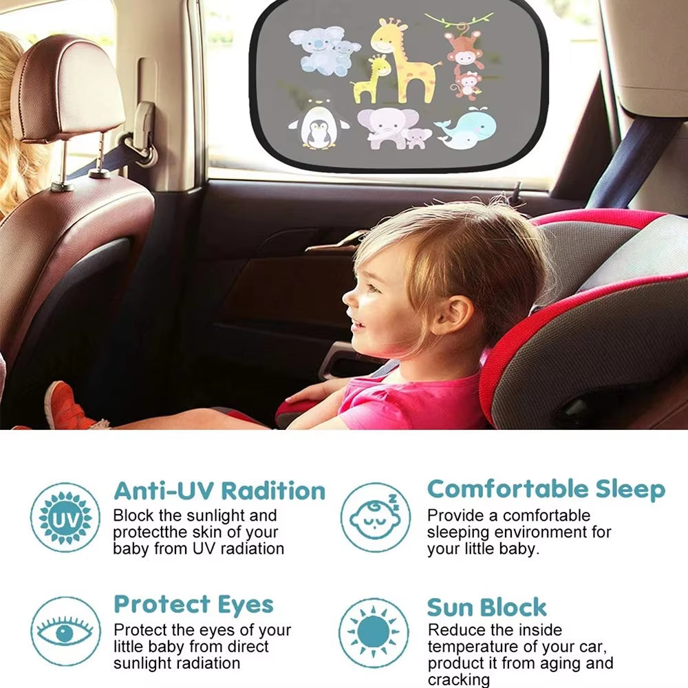 Universal Car Sunshade Side Window Windscreen Roof Window for Children Adults Adsorption Sunshade Cover