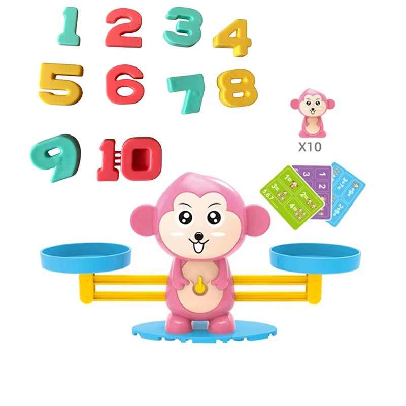 Montessori Math Toy Monkey Balance Baby Montessori Educational Games Number Toy Educational Learning Toys Teaching Material