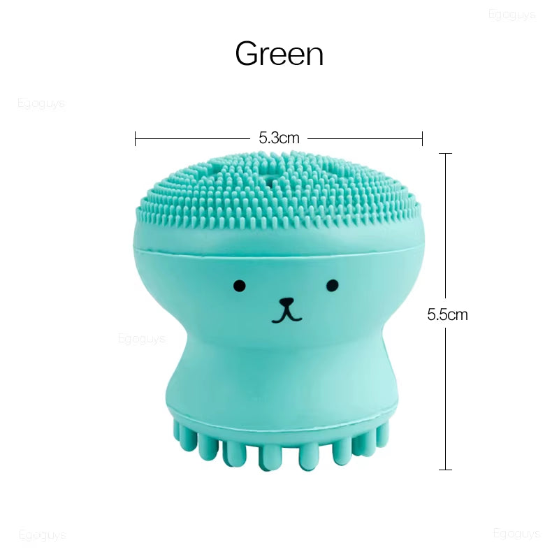 1PC Silicone Cleaning Brush Facial Brushes Baby Bath Massage Pad Face Skin Cleaner Pore Deep Cleansing Brushes Shower Scrub Tool
