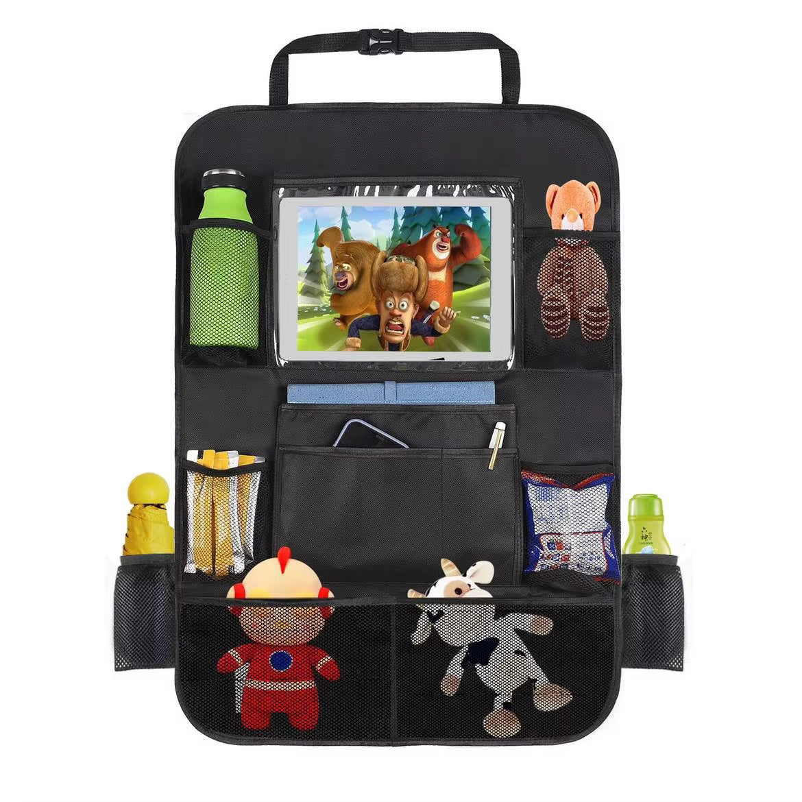 Kids Car Back Seat,Car Seat Storage Bag,Car Organiser,Car Seat Protectors Anti-Kick,Waterproof Kids Toy Storage Pockets