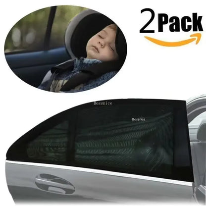 2Pcs Universal Car Styling Accessories Sun Side Window Shade Curtain Rear Window Cover UV Protection Sunshade Visor Shield
