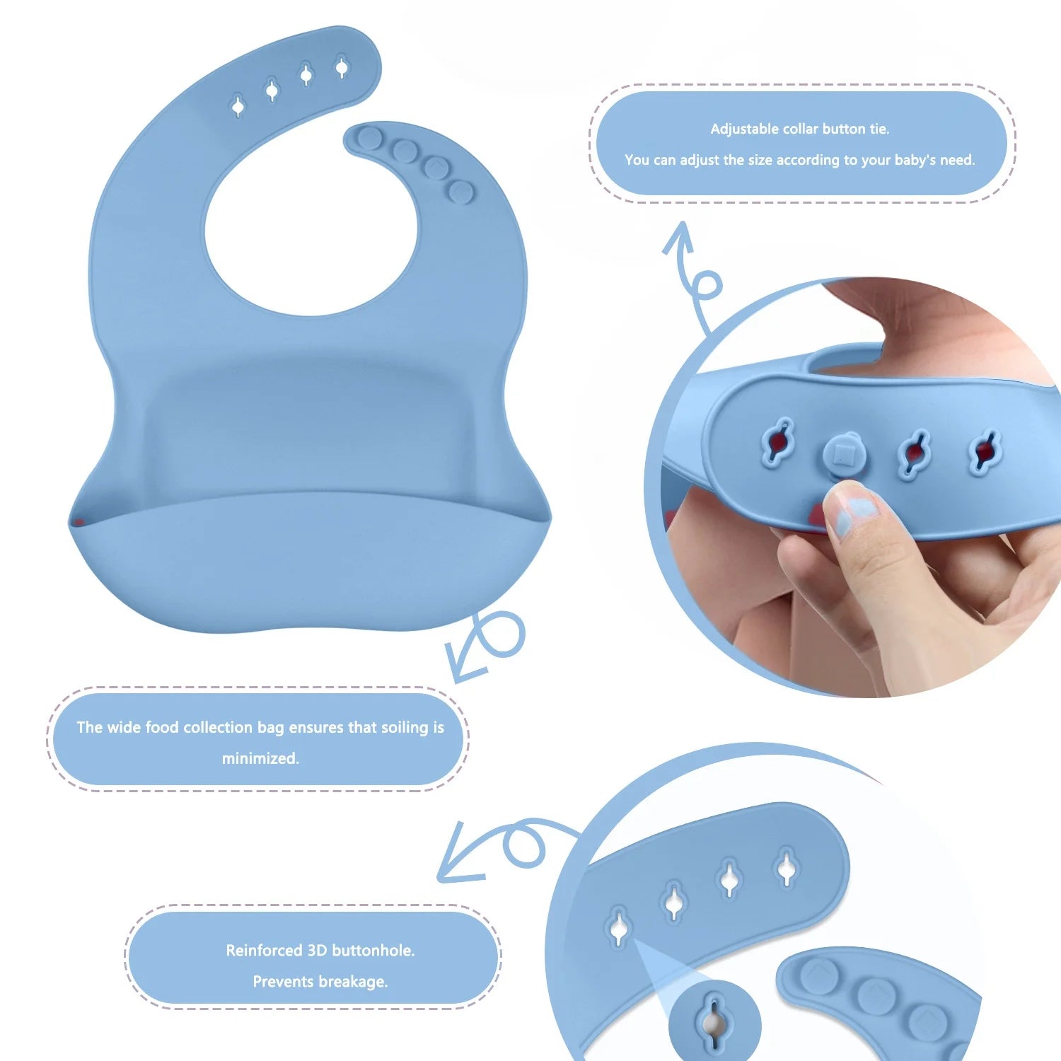 7 Pack Silicone Baby Feeding Set, Baby Led Weaning Utensils Set, Baby Spoon and Fork, Sippy Cup with Straw, Blue