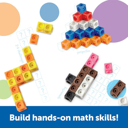 STEM Explorers Mathlink Builders - 100 Pieces, Ages 5+, Kindergarten STEM Activities, Math Activity Set and Games for Kids, Linking Cubes, Connecting Cubes