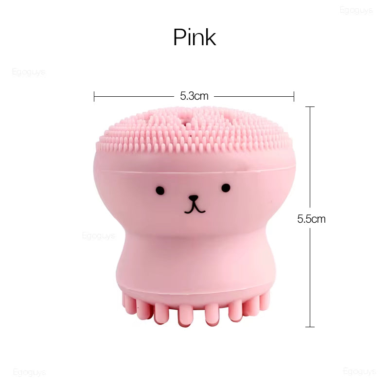 1PC Silicone Cleaning Brush Facial Brushes Baby Bath Massage Pad Face Skin Cleaner Pore Deep Cleansing Brushes Shower Scrub Tool