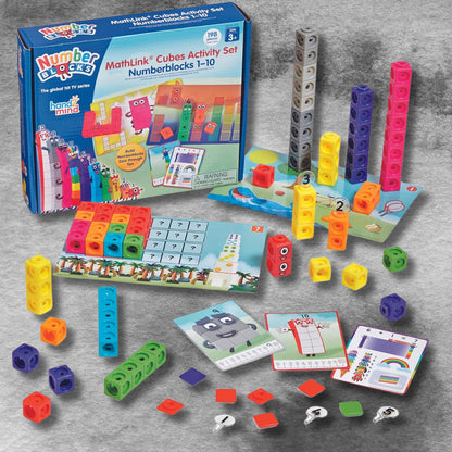 Mathlink Cubes Number Blocks1-10 Activity Set, 30 Preschool Learning Activities,