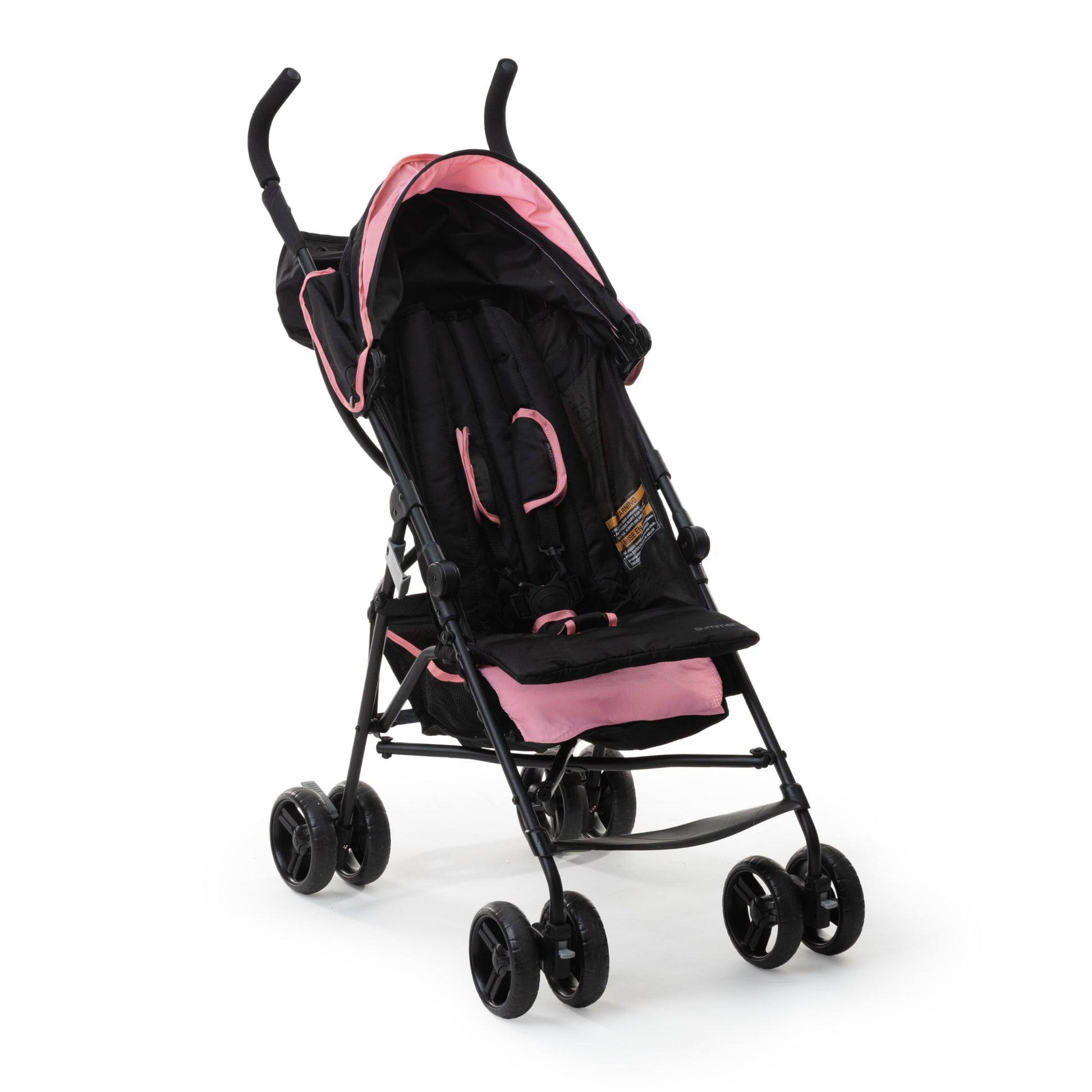 Summer by  3D Mini Lightweight Umbrella Stroller, Compact Fold, Recline, Canopy, up to 45 Pounds, Convenience Stroller for Travel, Pink