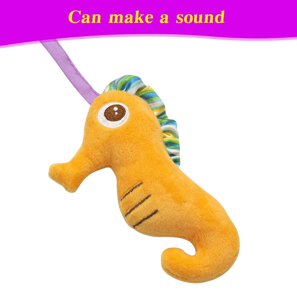 Baby Bassinet and Stroller Toy - Spiral Plush Hanging Toy with Teether for Indoor/Outdoor Use, 0+ Months