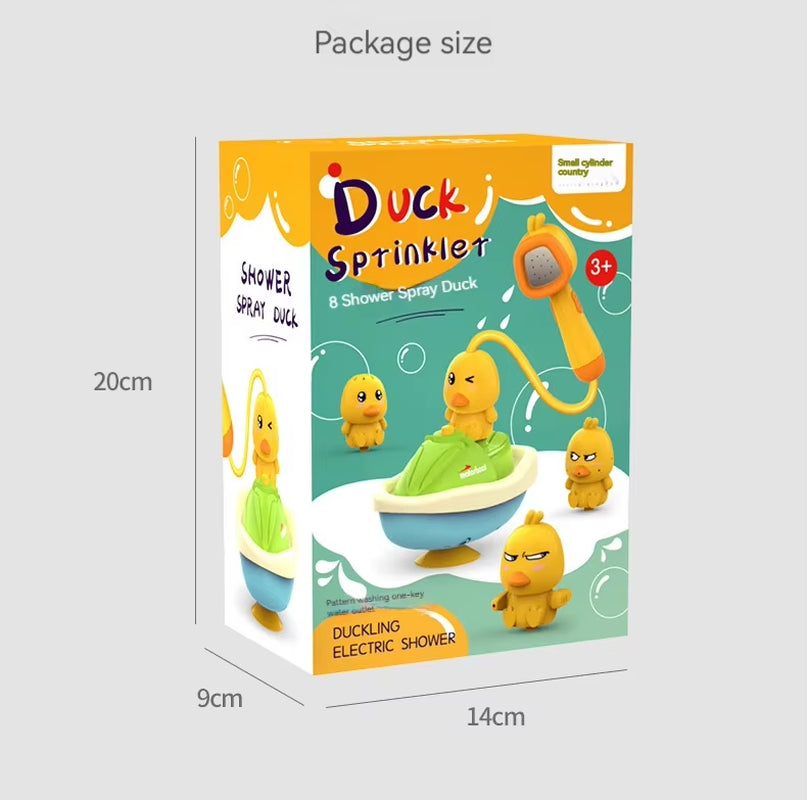 Cute Duck Electric Water Spray Bathroom Bathing Toys Baby Bath Toys Kids Bath and Shower Bathtubs Interactive Boy Girl Gifts