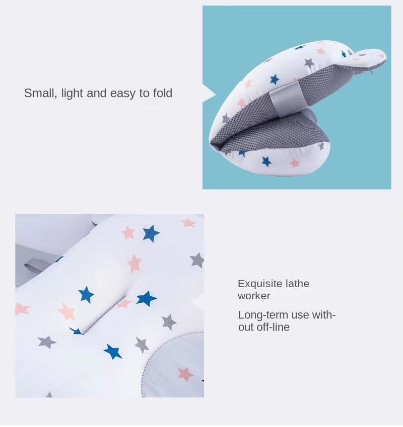 Baby Bath Seat Support Mat Infant Anti-Slip Soft Comfort Body Cushion Foldable Baby Bath Tub Pad Chair Newborn Bathtub Pillow