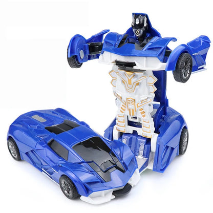 Mini 2 in 1 Car Toys One-Key Deformation Car Toys Automatic Transformation Robot Model Car Diecasts Toy Boys Gifts Children Toy