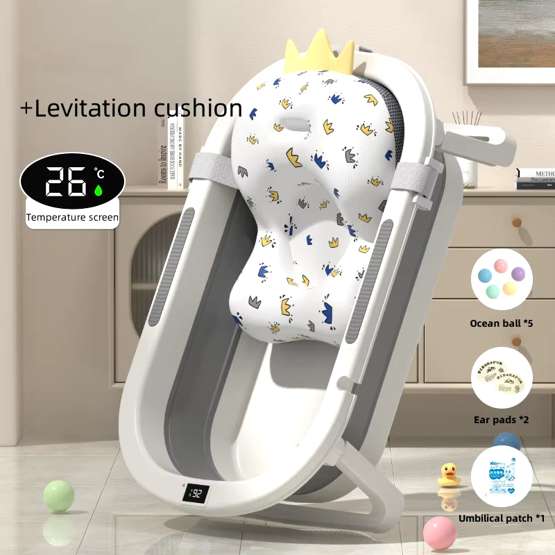 Baby Bath Tub Warm Bath Tub Baby Foldable Toddler Sitting and Lying Toddler Household Bathroom Items