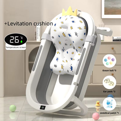 Baby Bath Tub Warm Bath Tub Baby Foldable Toddler Sitting and Lying Toddler Household Bathroom Items