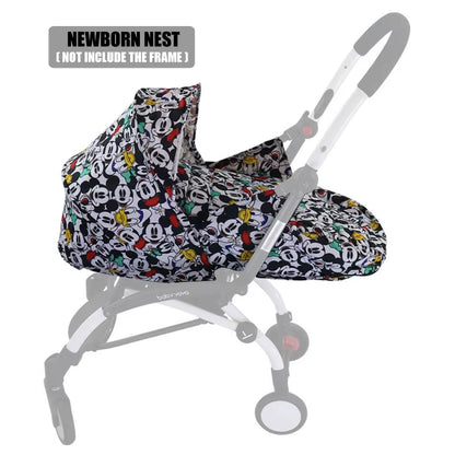 Newborn Birth Nest 0-6M Baby Stroller Basket Suit for Yoyo Yoya Prams Carriages Winter Warm Sleep Bags Strollers Accessories